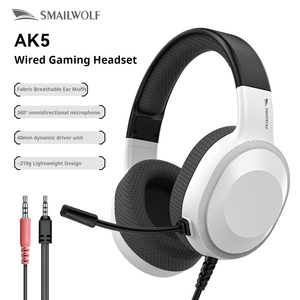 Casque de jeu filaire Smailwolf AK5 avec haut-parleurs de 50 mm, lumière LED 3,5 mm, micro à réduction de bruit pour PC, PS5, Xbox <span class=keywords><strong>Gamer</strong></span> - Product Image 6