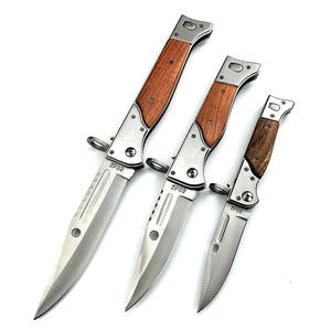 <span class=keywords><strong>Couteau</strong></span> de camping et de pêche portable de haute qualité avec manche en bois, <span class=keywords><strong>couteau</strong></span> pliant multifonctionnel pour l'extérieur - Product Image 1