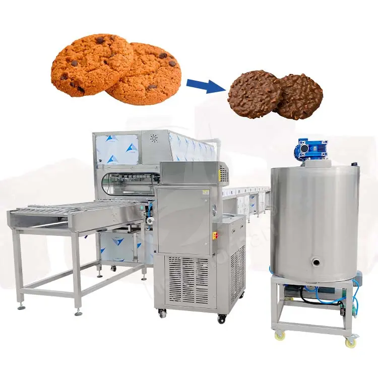 OCEAN Fully Automatic Chocolate Degree Tunnel Enrobe Mould Chocolate Coating and Cooling Machine