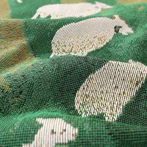 Woven Throw <b>Blanket</b> Cotton Polyester Jacquard Fringe Sofa Cover Reversible Tapestry Camp <b>Picnic</b> Rug Carpet - Product Image 4