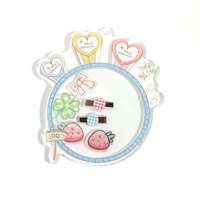 Breloques shaker en acrylique personnalisées, avec liquide à paillettes et motifs de dessins animés/anime, remplissables, porte-clés shaker en acrylique