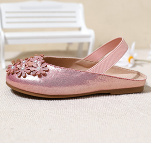 Chaussures de princesse à enfiler pour enfants avec perles, sandales de plage à semelle souple avec bride arrière - Product Image 4