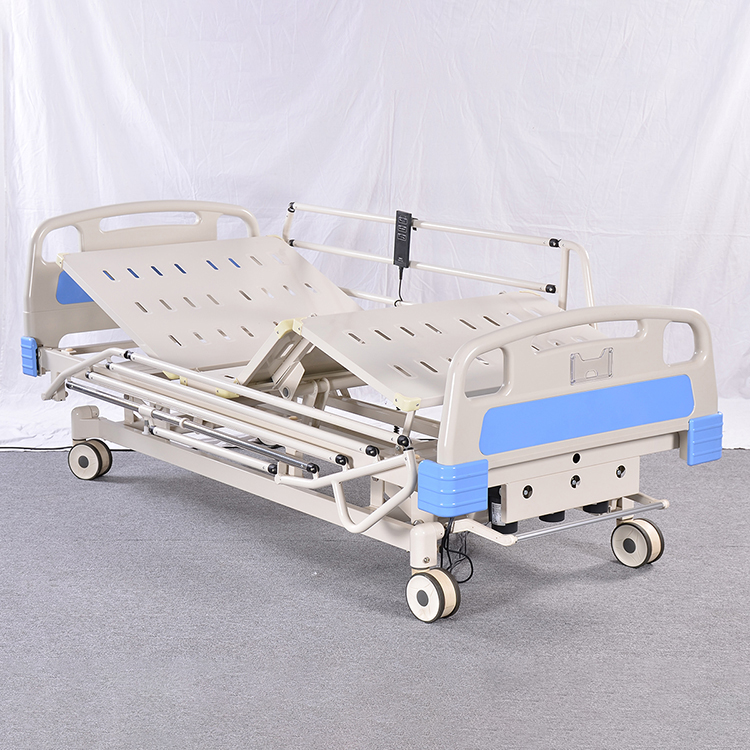 Cama de hospital manual de tres funciones de muebles de hospital baratos para UCI Clínica Cama de hospital eléctrica médica Cama de hospital de enfermería