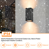 Luminaire mural extérieur moderne PS1670 anti-corrosion en PC, étanche IP54 - Éclairage extérieur durable pour projets côtiers et jardins