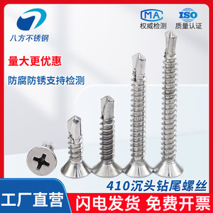 Tornillo Autorroscante de Cabeza Avellanada de Acero Inoxidable de Ocho Direcciones M4.2 M4.8, Tornillo de Cola de Golondrina con Cabeza Phillips, Grado A2 70 B - Product Image 4