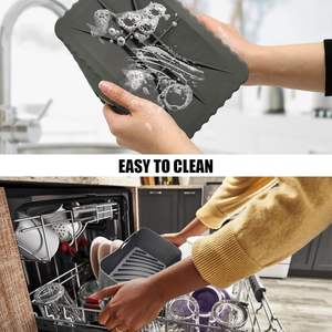 Revestimiento de silicona reutilizable para freidora de aire, rectangular, de grado alimenticio, antiadherente, resistente al calor, libre de BPA, para freidoras de aire de doble cesta - Product Image 3