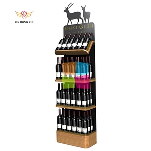 맥주 병 디스플레이 랙 5 층 와이어 스틸 샤먼 현대 금속 선반 용 보트 와인 배럴 스탠드 - Product Image 5