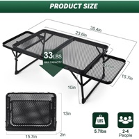 Table de camping pliante légère et portable Table d'appoint d'extérieur pliable