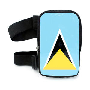 2025 nueva moda caribeña pierna bolsa logotipo personalizado St <span class=keywords><strong>Lucia</strong></span> bandera muslo bolsa riñonera para Carnaval - Product Image 1