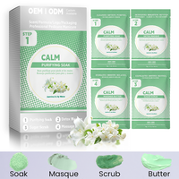 Kit de pédicure spa 4 étapes, ensemble de soins des pieds à l'eau de jasmin et de lys, bain purifiant, bain détoxifiant, masque, gommage au sucre, beurre de massage, coffret