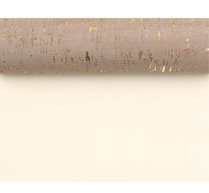 INFOCORK Feuille <span class=keywords><strong>de</strong></span> cuir en tissu <span class=keywords><strong>de</strong></span> liège gris blush 45x30cm-Base TC blanche, feuille d'argent pour décoration murale et tissu d'ameublement - Product Image 1