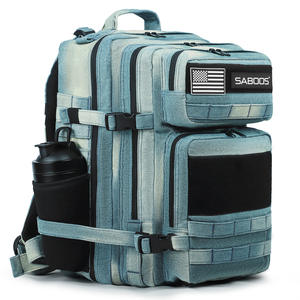 Mochila ultraligera personalizada para exteriores, con cremallera YKK, de mezclilla, para deportes casuales, senderismo, viajes diarios, venta al por mayor del fabricante, OEM. - Product Image 2