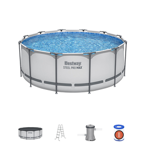 Piscina Elevada Redonda con Marco de Acero <span class=keywords><strong>Bestway</strong></span> 56420/56421 <span class=keywords><strong>Steel</strong></span> <span class=keywords><strong>Pro</strong></span> <span class=keywords><strong>MAX</strong></span>, 3.66m X 1.22m - Product Image 1