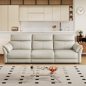 Sofá Seccional Eléctrico Inteligente de Piel con Un Sillón Reclinable Extensible y Diseño Moderno para Sala de Estar - Product Image 5