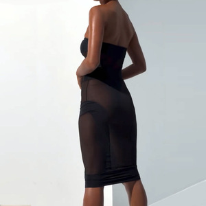 Lingerie élégante sexy et chaude transparente sans bretelles, ensemble demi-robe, costume de reine de fête, lingerie pour femmes - Product Image 5