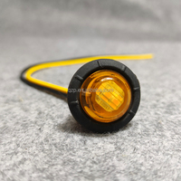 12V 3LED 3/4 "Ronda LED Side Marker Light Camion Auto Camión Remolque Autobús Chrome Liquidación Lámpara Camión Accesorios Luces Traseras