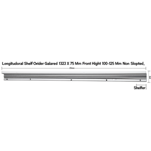 Divisor Longitudinal para Estanterías Fami, Galvanizado, 1323 x 75 mm, Altura Frontal 100-125 mm, Sin Ranuras - Product Image 3
