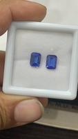 Tanzanite de qualité AAAA, paire octogonale, pierre précieuse de haute qualité, bleu violet, cristal naturel en vrac, émeraude pour la fabrication de bijoux