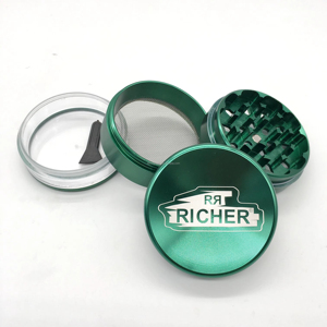 Molinillo de Hierbas Secas Portátil de Lujo de 4 Capas, de Aleación de Aluminio y Zinc, con Opción de Logotipo Personalizado y Color Personalizable, Marca Richer, Venta al Por Mayor - Product Image 1