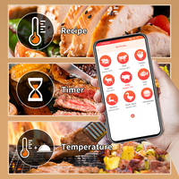 Nouvelle mise à niveau Rechargeable Super longue Distance 500FT / 300FT sonde sans fil intelligente BBQ cuisson bleu dent Steak viande thermomètre