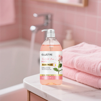 Gel Douche Corporel Hydratant et Éclaircissant à la Rose, Sans Sulfate, Écologique, Parfumé aux Herbes, de Luxe, Marque Privée OEM, pour Peaux Sèches