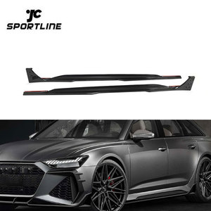 Gonne laterali per auto RS6 in fibra di carbonio a secco Lip per Audi RS6 <span class=keywords><strong>A6</strong></span> C8 Avant Wagon 4-Door 2019- <span class=keywords><strong>2021</strong></span> - Product Image 1