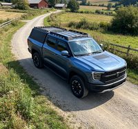 Camper de toit en aluminium à profil bas pour camion avec auvent et couvre-tonneau, panier de rangement suspendu pour benne de camion, tiroirs de rangement verrouillables