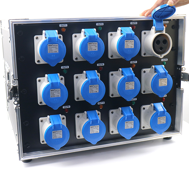 Best Selling Plug Power Distribution Box for Stage Light Portable Distribution Box Industrial Socket Stage Power