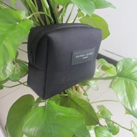 Logo personnalisé fermeture éclair sac à main cosmétique étui néoprène voyage pour organisateur de toilette avec PU Patch à la mode eau maquillage sac