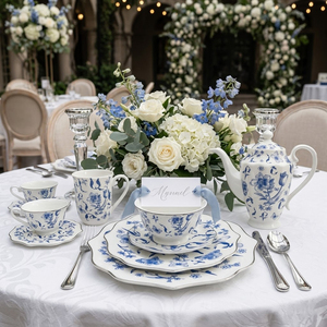 <span class=keywords><strong>Service</strong></span> <span class=keywords><strong>de</strong></span> vaisselle en céramique pour événements <span class=keywords><strong>de</strong></span> mariage, ensemble <span class=keywords><strong>de</strong></span> vaisselle en <span class=keywords><strong>porcelaine</strong></span> bleue à motifs floraux, <span class=keywords><strong>service</strong></span> à thé pour la location et la décoration <span class=keywords><strong>de</strong></span> <span class=keywords><strong>table</strong></span> <span class=keywords><strong>de</strong></span> fête, personnalisable - Product Image 6