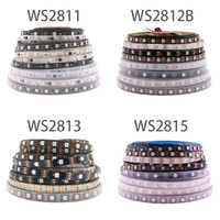 WS2812B Bande LED 5v 12v 24v 144 96 60 30Led Adressable Ws2811b Led Rgb Extérieur Étanche IP20 IP65 IP67 Bande Lumineuse Intelligente