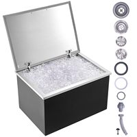 Promotion : Bac à glace extérieur en acier inoxydable, armoire personnalisée, mobilier de cuisine moderne modulaire, bac à bière grande capacité pour fêtes