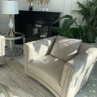 Meubles de salon Meikart Art & Home, style moderne et luxueux : cuir pleine fleur, canapé à fermeture éclair.