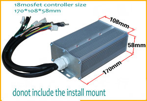 Controlador <span class=keywords><strong>BLDC</strong></span> de 18mosfet, <span class=keywords><strong>Sensor</strong></span> de onda cuadrada/Pedal de bicicleta eléctrica sin <span class=keywords><strong>Sensor</strong></span>, patinete, triciclo, pieza de ATV - Product Image 2