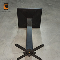 Pieds de meubles en métal industriel moderne noir forgé, pied de Table, cadre pour Table à manger, 4 pièces
