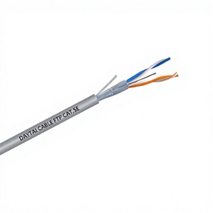 Cable UTP CAT5E de 2*2*0.50CU, 2 Pares, Cable LAN de Cobre Desnudo Sólido para CCTV y Oficina - Product Image 1