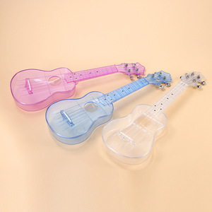 Nuevo y Popular <span class=keywords><strong>Ukelele</strong></span> Soprano de Plástico <span class=keywords><strong>Transparente</strong></span> para Niños de 21 Pulgadas, Personalizable con Logotipo - Product Image 2
