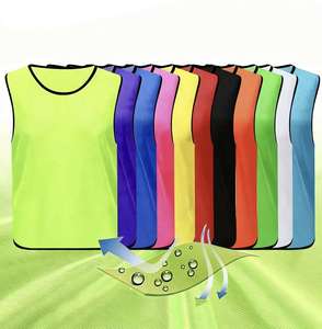 Surfy Wit Mesh Voetbaltrainingsvest Basketbal Voetbal Scrimmage Volwassen Tops Polyester Slabbetje Ademend Team - Product Image 2