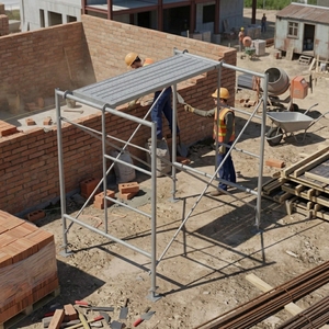 Torre di Ponteggio Tubolare in Metallo ad Alta Resistenza per <span class=keywords><strong>Costruzioni</strong></span>, Ponteggio con Telaio in Acciaio - Product Image 1
