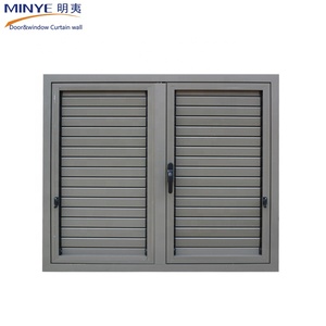 Fenêtres à persiennes horizontales en aluminium et verre au design moderne, réglables, pour la ventilation des salles de bain et des cuisines - Product Image 1