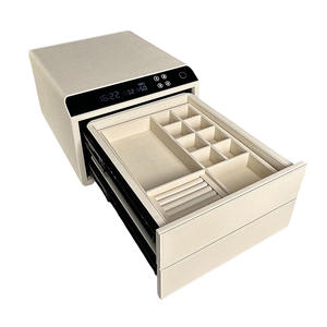 Venta caliente de fábrica de cuero de lujo cajón <span class=keywords><strong>Seguro</strong></span> Hogar Inteligente huella digital WIFi todo acero antirrobo <span class=keywords><strong>seguro</strong></span> - Product Image 2