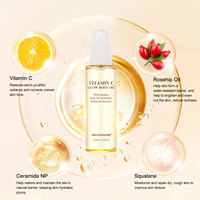 Huile corporelle hydratante éclaircissante naturelle à la vitamine C pour un teint éclatant – Marque privée pour grossistes
