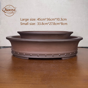 <span class=keywords><strong>Pot</strong></span> à Bonsaï Traditionnel Yi Xing <span class=keywords><strong>en</strong></span> Argile Violette, Grand Ovale, Céramique Non Émaillée, <span class=keywords><strong>Pot</strong></span> <span class=keywords><strong>de</strong></span> <span class=keywords><strong>Jardin</strong></span> avec Trou <span class=keywords><strong>de</strong></span> Drainage, Écologique pour la Maison - Product Image 2