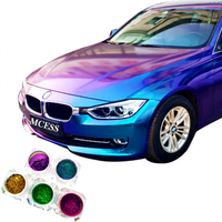 Échantillons GRATUITS de la marque Mcess, super poudre de mica à changement de couleur caméléon, revêtements de couleur changeante, poudre de mica pour voiture