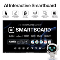 Pantalla Táctil Interactiva Plana Inteligente MIDA de 98 Pulgadas con IA, 4K, Multitáctil de 20 Puntos, con Función de IA para la Enseñanza Escolar