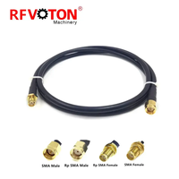 Câble d'extension coaxial à faible perte d'approvisionnement d'usine SMA /RP SMA/N connecteur mâle femelle RG58 Rg174 WTR195 WTR200 câbles coaxiaux