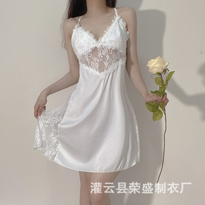ชุดนอนซีทรูลูกไม้เซ็กซี่ ชุดเดรสผ้าตาข่าย ขายตรงจากโรงงาน รับดรอปชิป - Product Image 2
