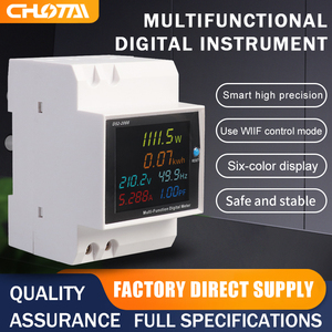<span class=keywords><strong>Compteur</strong></span> <span class=keywords><strong>d</strong></span>'énergie numérique multifonctionnel WiFi monophasé LONGTAI D52-2066, tension AC, courant, fréquence, facteur de puissance - Product Image 2