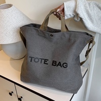 Sac fourre-tout en toile vierge en gros, sac à bandoulière réutilisable en coton uni, personnalisable avec logo pour les cadeaux de salon professionnel