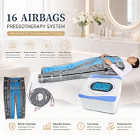 Appareil de pressothérapie à 16 airbags pour massage par compression, remodelage corporel, soin des jambes, massage lymphatique et bien-être spa